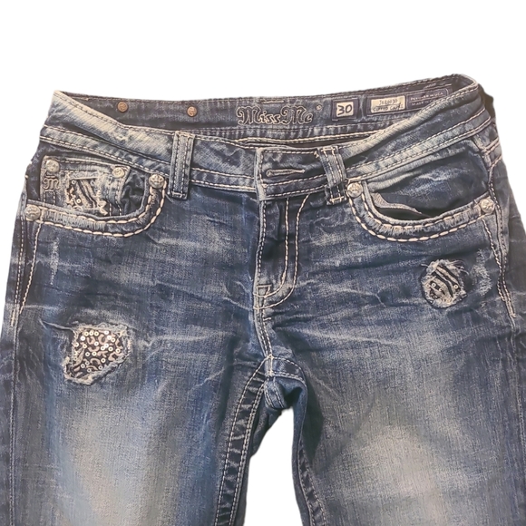 Miss me cropped animal print denim - Picture 6 of 7